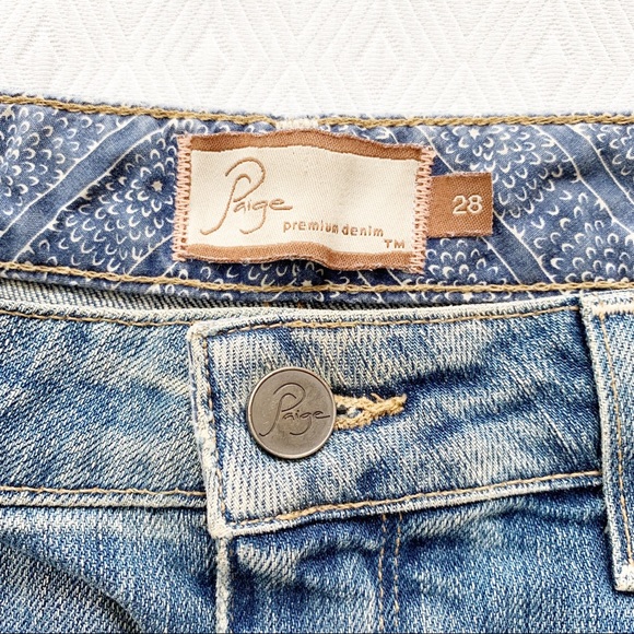 Paige Fairfax Blue Denim Mini Skirt sz 28 - Picture 2 of 4